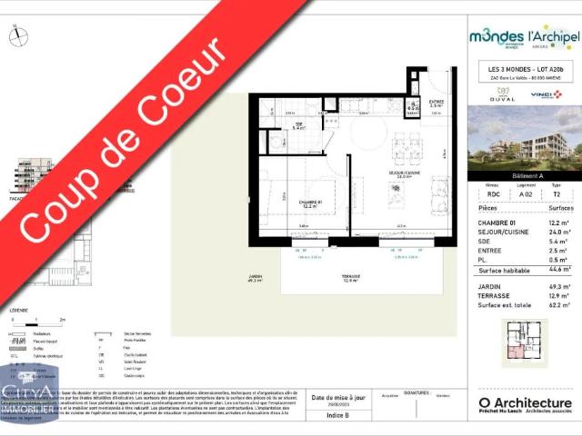 Appartement à louer 2 pièces 44.6m²