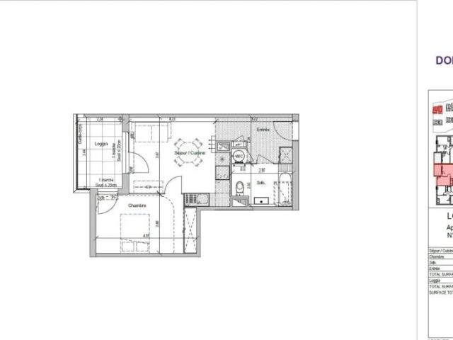 Appartement à louer 2 pièces 45.1m²
