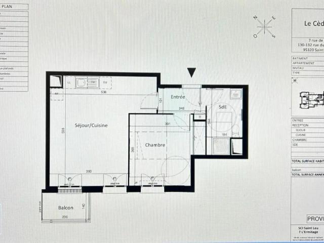 Appartement à louer 2 pièces 46.13m²