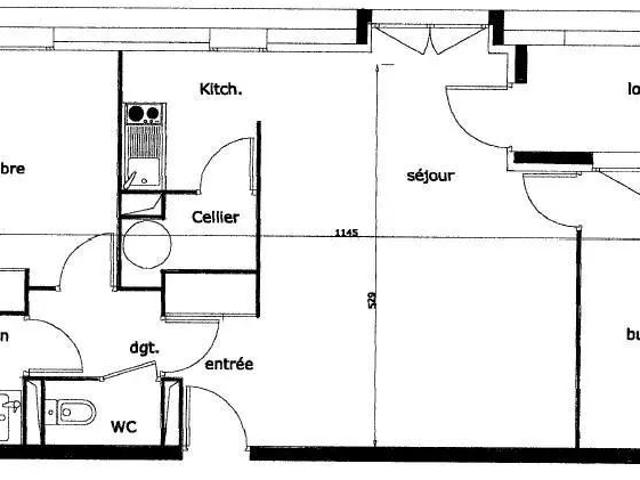 Appartement à louer 2 pièces 54.32m²