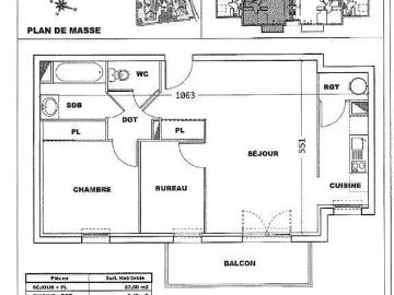 Appartement à louer 3 pièces 54.05m²