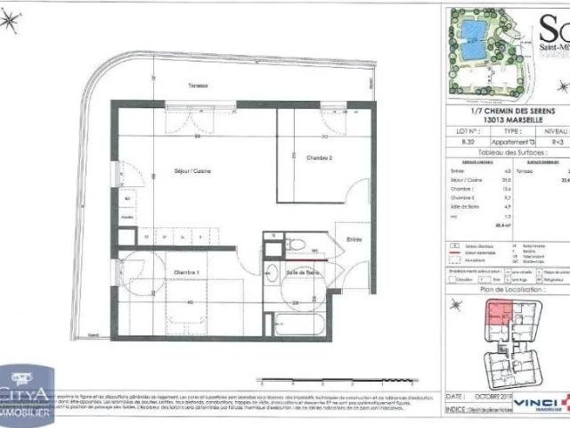 Appartement à louer 3 pièces 58.4m²