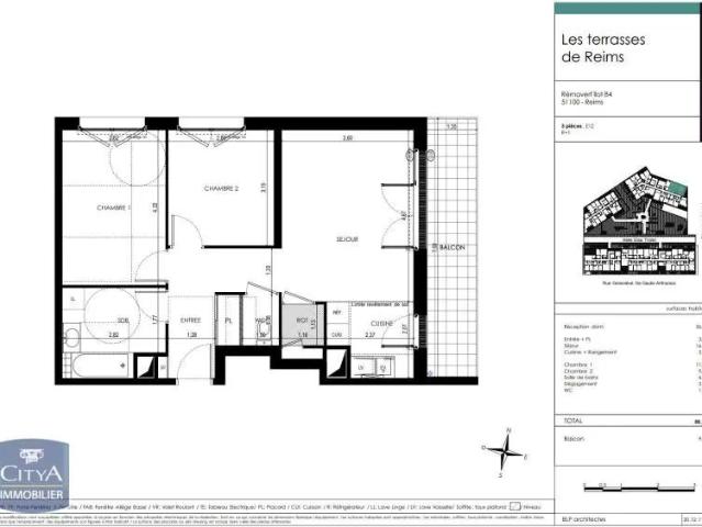 Appartement à louer 3 pièces 58.74m²