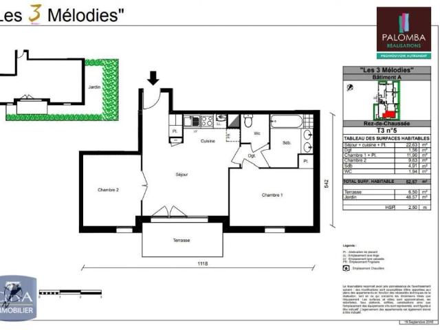 Appartement à louer 3 pièces 51.67m²