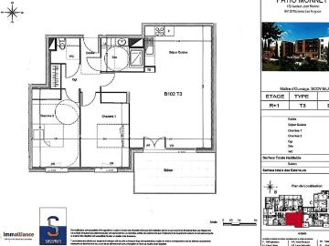 Appartement à louer 3 pièces
