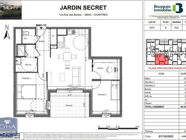 Appartement à louer 3 pièces 65.38m²