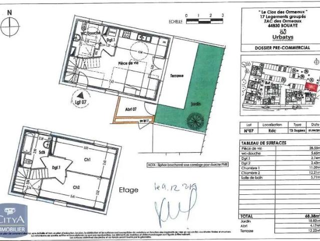 Appartement à louer 3 pièces 68.38m²