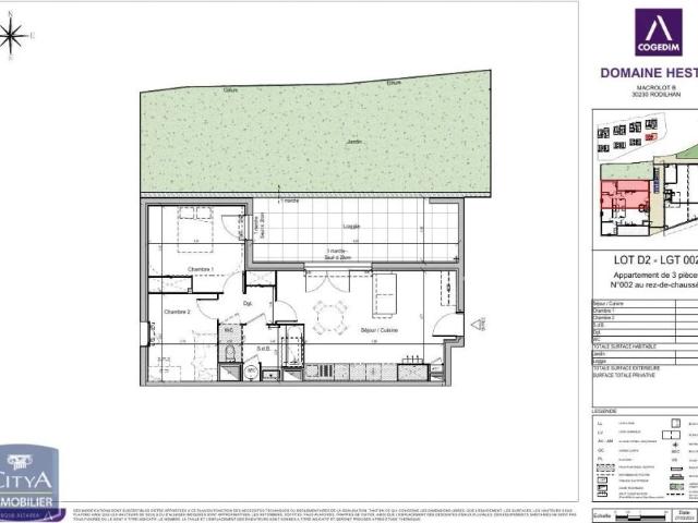 Appartement à louer 3 pièces 62.2m²