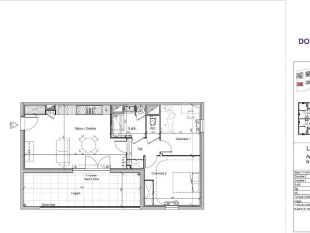 Appartement à louer 3 pièces 62.8m²