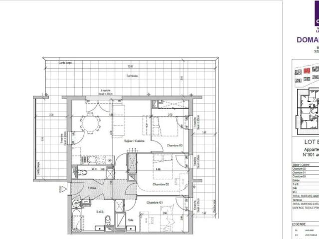 Appartement à louer 4 pièces 80.5m²