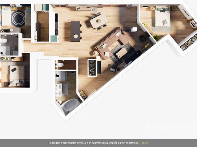 Appartement à réinventer dans une résidence avec piscine