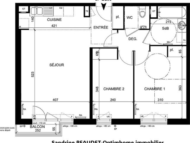 Appartement à vendre 3 pièces TRAPPES 78