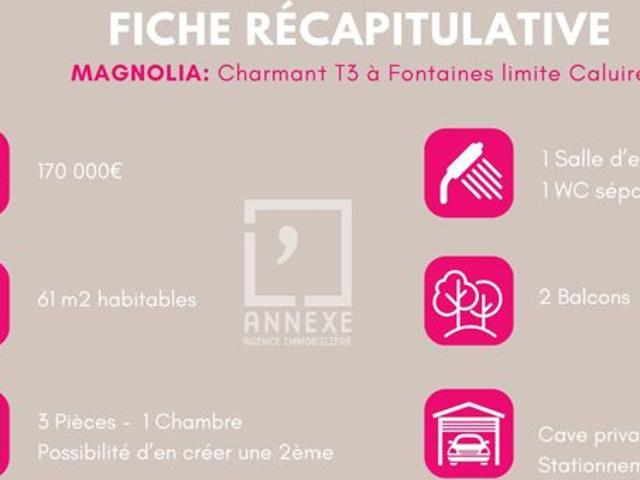 Appartement à vendre Fontaines sur Saône