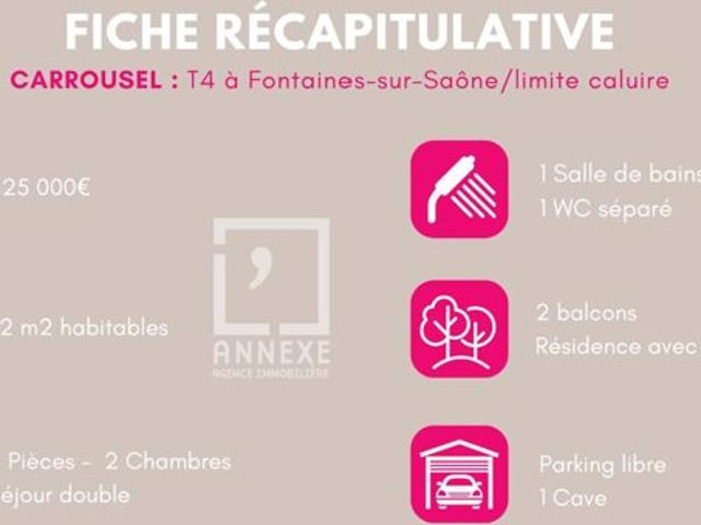 Appartement à vendre Fontaines sur Saône