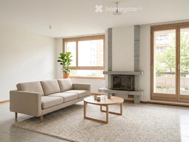 Appartement avec cheminée et balcon de 3.5 pcs