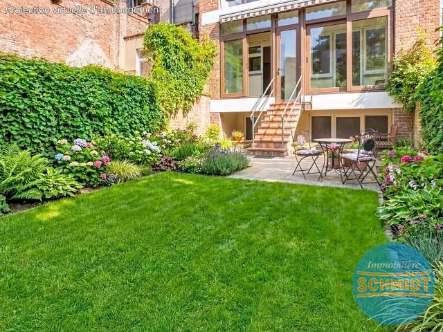 Appartement avec jardin 1 chambre à louer