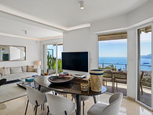 Appartement avec vue mer panoramique, calme et prestige sur la C