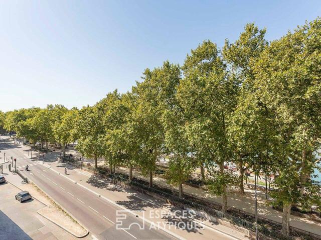 Appartement bourgeois meublé avec vue Rhône