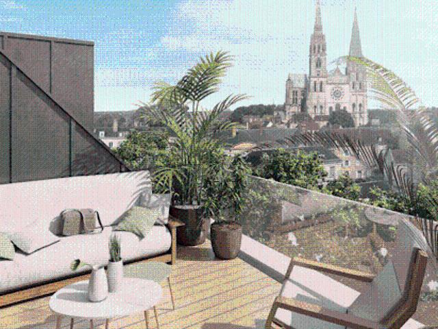 Appartement Chartres 3 pièces Dernières opportunités livrées ! Appartements de charme aux belles hauteurs sous plafond face à la Cathédrale