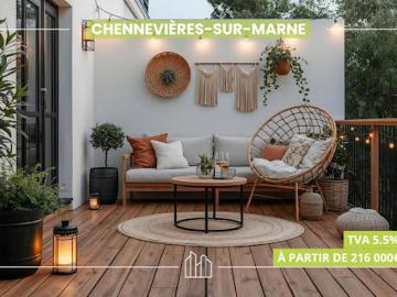 Appartement Chennevieres sur marne 2 pièces RÉSIDENCE EVA PROX TRANSPORTS