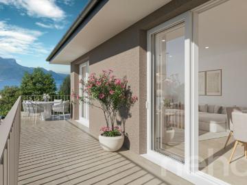 Appartement contemporain neuf avec large balcon lumineux