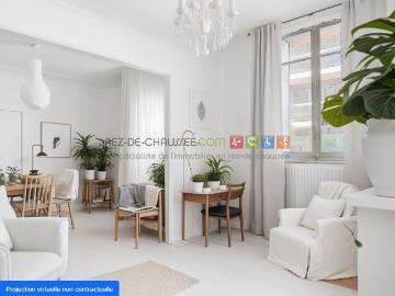 APPARTEMENT CLAIR ET TRAVERSANT DANS UN IMMEUBLE ART NOUVEAU