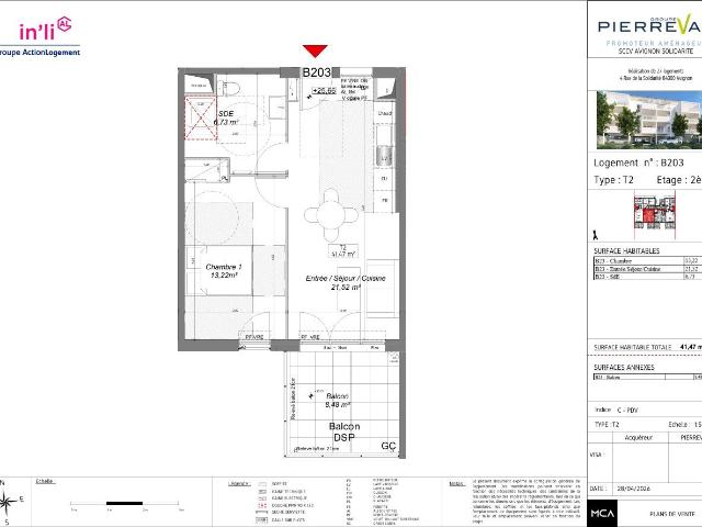 Appartement de 41.47 m² à AVIGNON