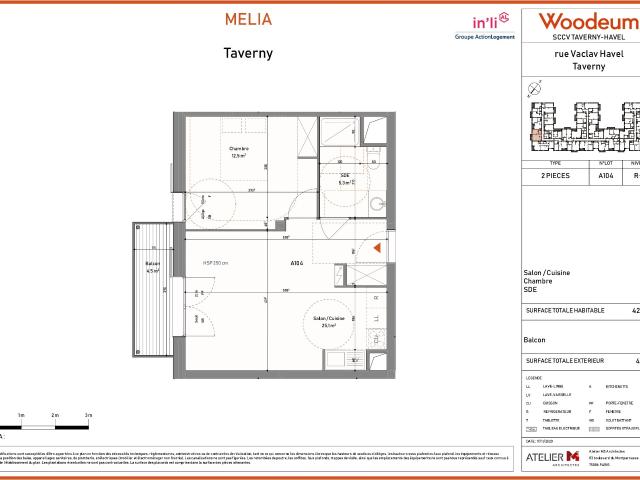 Appartement de 42.9 m² à TAVERNY