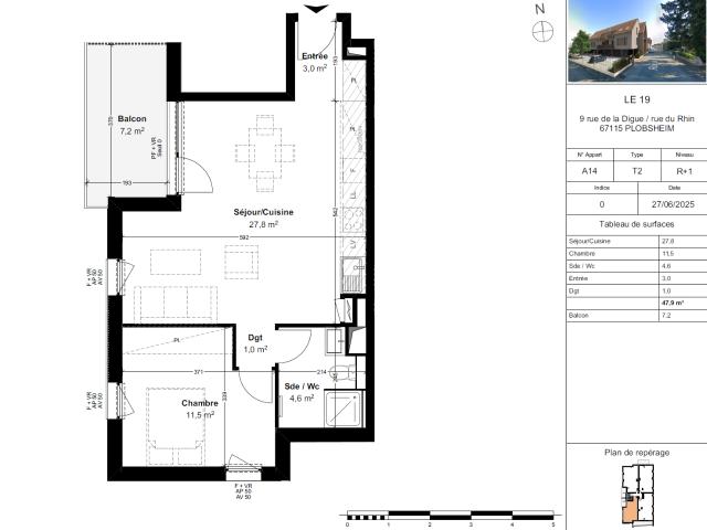 Appartement de 48 m² à PLOBSHEIM