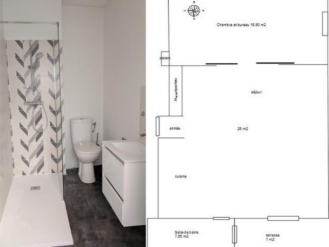 Appartement de 49m2 à louer sur Angoulême