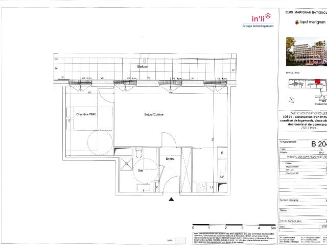 Appartement de 52.4 m² à PARIS