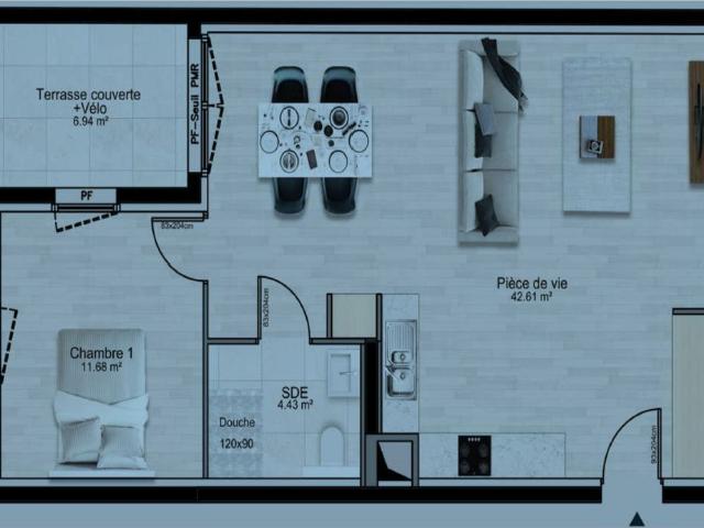 Appartement de 58m2 à louer sur Clouange