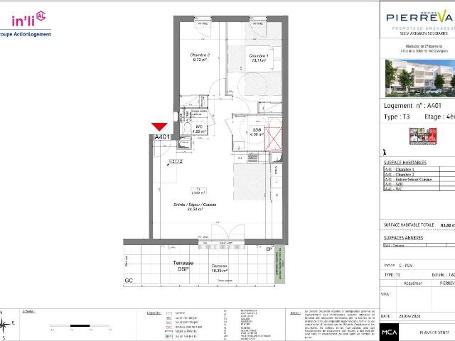 Appartement de 63.82 m² à AVIGNON