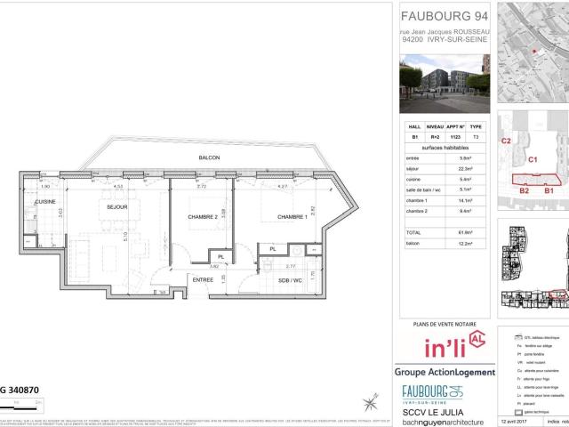 Appartement de 62.1 m² à IVRY SUR SEINE