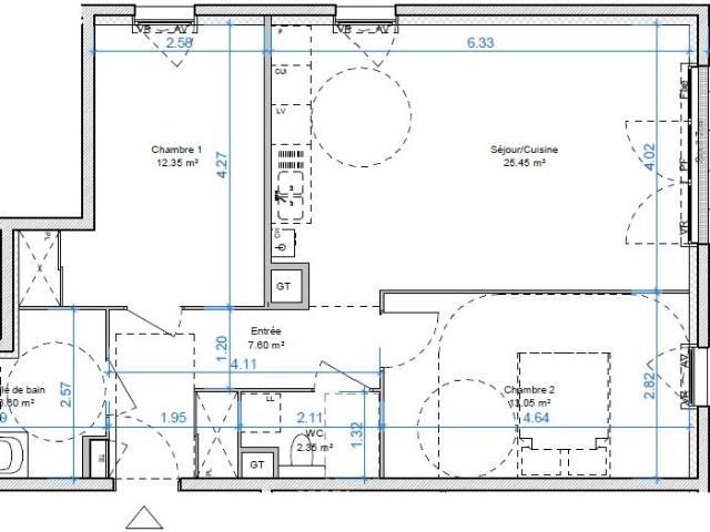 Appartement de 67.6 m² à MESSIMY