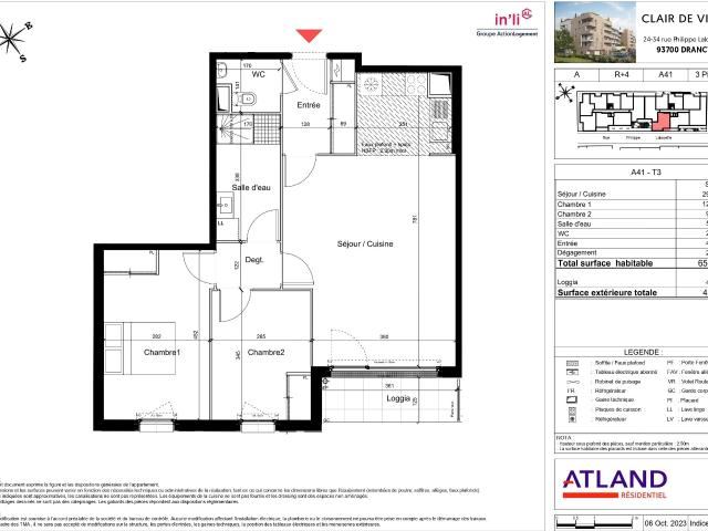 Appartement de 65.7 m² à DRANCY
