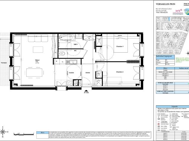 Appartement de 65 m² à VERSAILLES