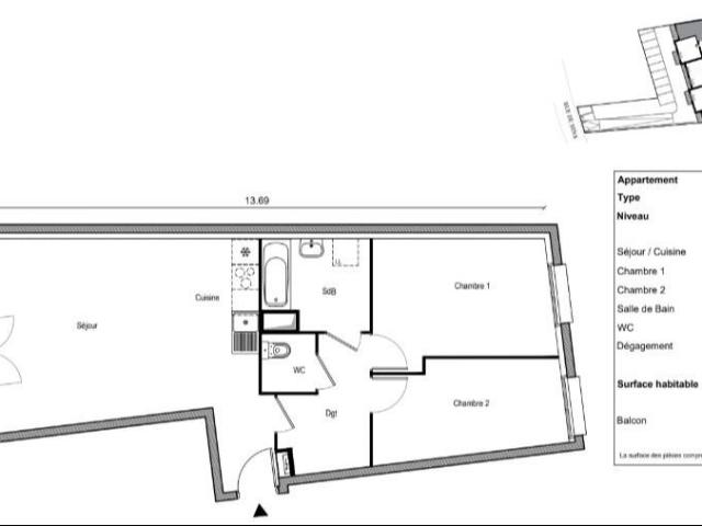 Appartement de 65m2 à louer sur Champagne sur Seine