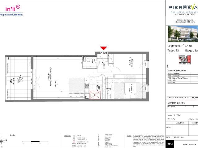 Appartement de 66.4 m² à AVIGNON