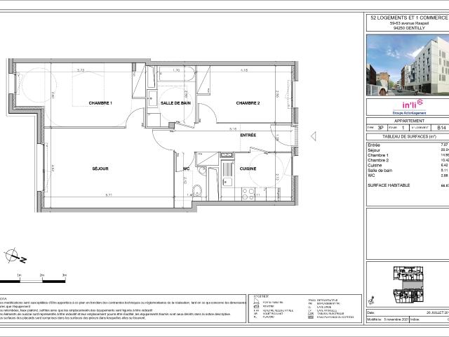 Appartement de 66.87 m² à GENTILLY