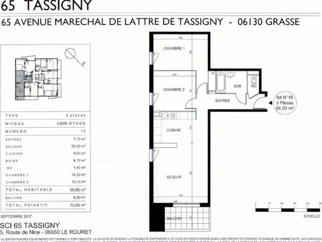 Appartement de 66 m² à GRASSE