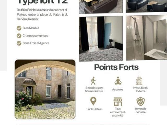 Appartement de 66m2 à louer sur Angoulême