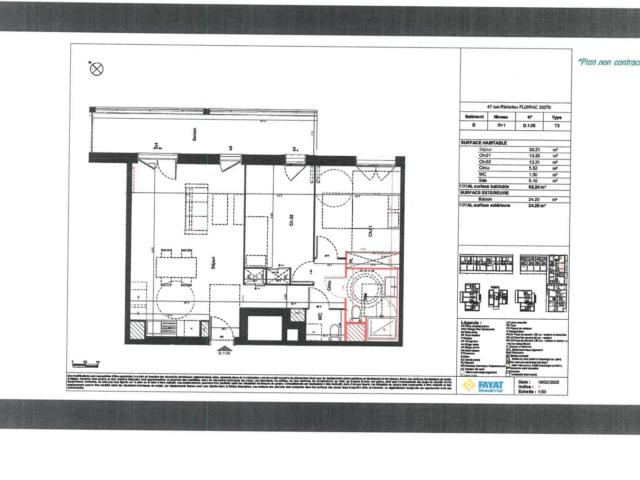 Appartement de 68.24 m² à FLOIRAC