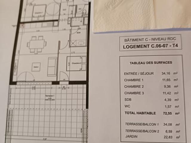 Appartement de 75m2 à louer sur Luc la Primaube