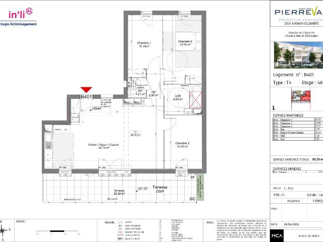 Appartement de 83.78 m² à AVIGNON
