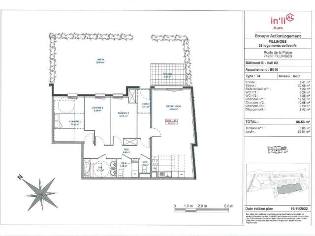 Appartement de 86.53 m² à FILLINGES