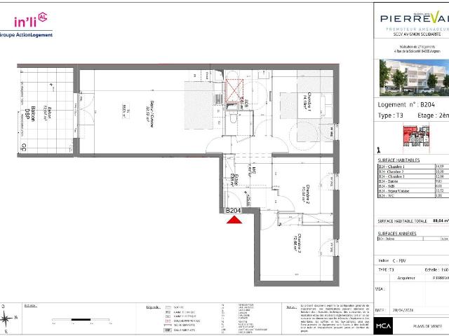 Appartement de 88.04 m² à AVIGNON