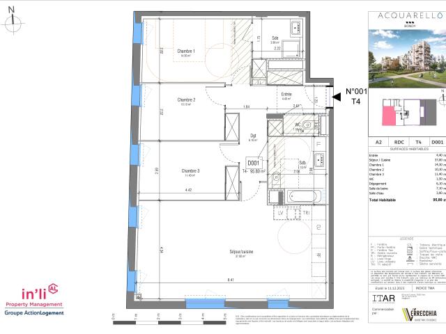 Appartement de 95.8 m² à BONDY