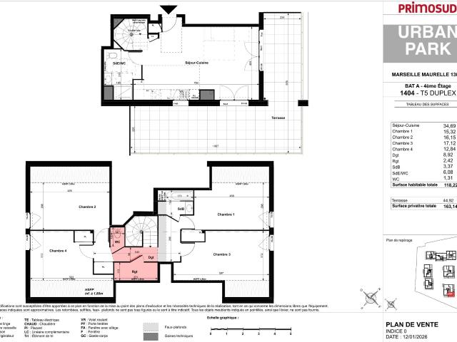 Appartement de 118.22 m² à MARSEILLE
