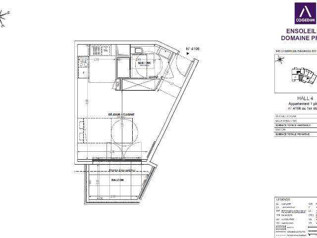 Appartement de 33.65 m² à COGOLIN